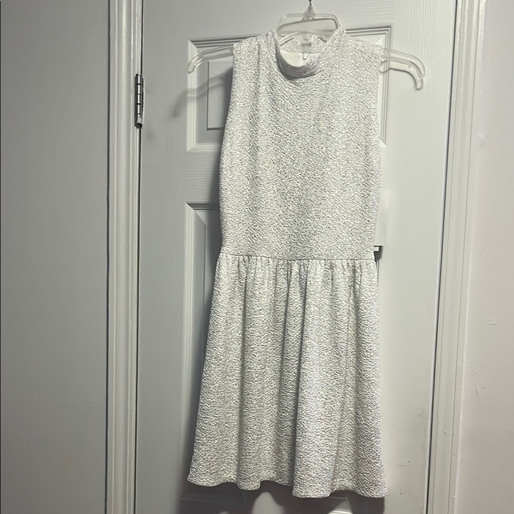 Iridescent Sparkle White NWT Sleeveless Design Lab (Lord and Taylor) Dress
